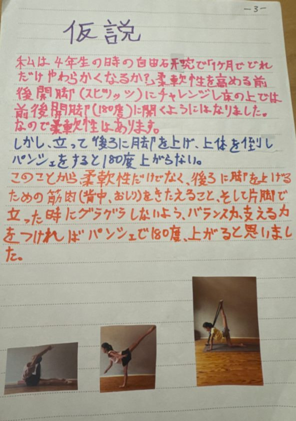 バレエのパンシェ(後ろに足をあげる) 180度にするには?(2/10)